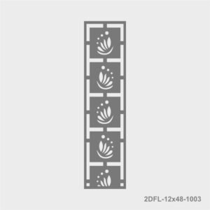 2DFL-12x48-1003 2D Panel Vector DXF EPS Download CNC Grill Cutting Size Ratio 1×4