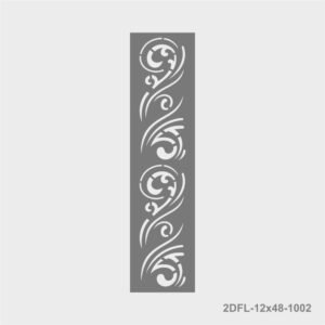 2DFL-12x48-1002 2D Panel Vector DXF EPS Download CNC Grill Cutting Size Ratio 1×4